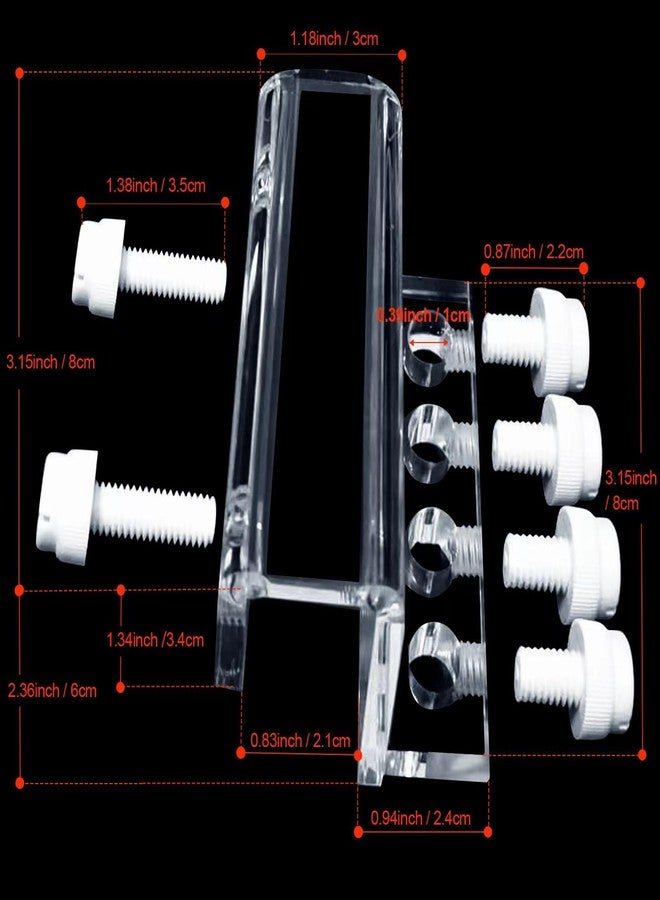 Saricho Aquarium dosing pump tubing holder Fixture,Dosing tubing holder for aquarium air pump accesories，Acrylic dosing container tube fixture holder for dosing pump（1 or 2 Pieces Pack） (1 Pieces Pack) - Image 3